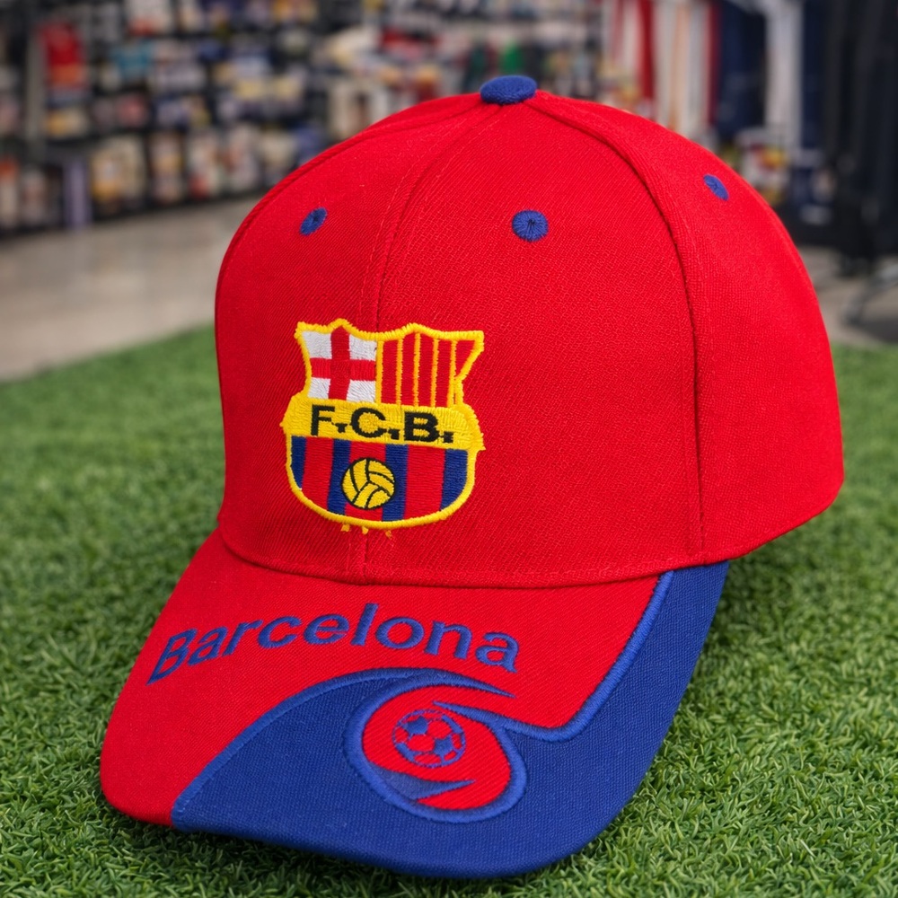 Red and Blue Barcelona Cap